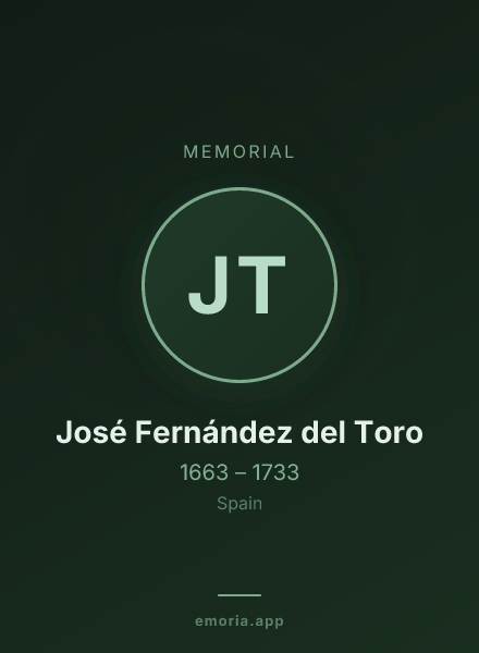 Memorial portrait of José Fernández del Toro