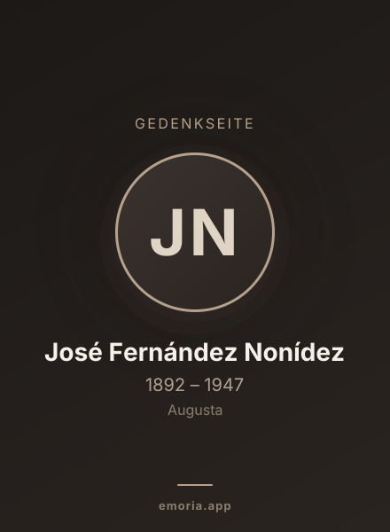 Gedenkportrait von José Fernández Nonídez