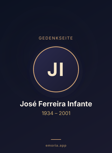Gedenkportrait von José Ferreira Infante