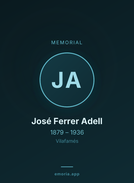 Memorial portrait of José Ferrer Adell