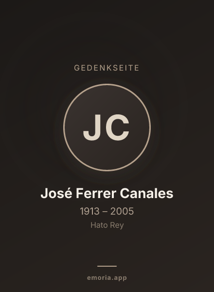 Gedenkportrait von José Ferrer Canales