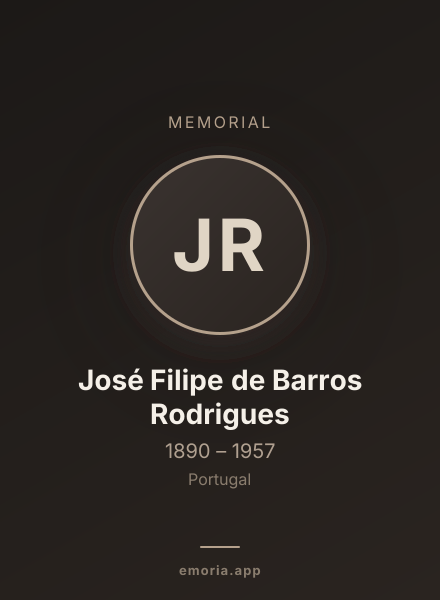 Memorial portrait of José Filipe de Barros Rodrigues