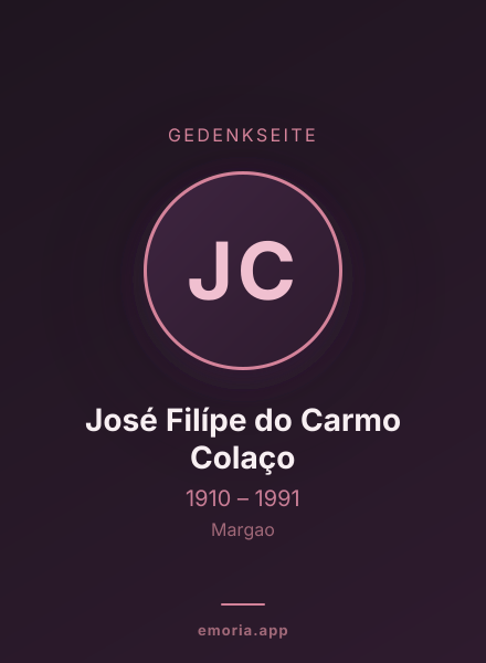 Gedenkportrait von José Filípe do Carmo Colaço