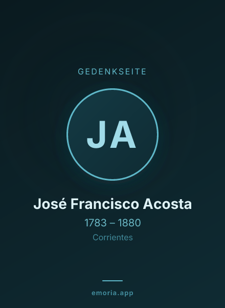 Gedenkportrait von José Francisco Acosta
