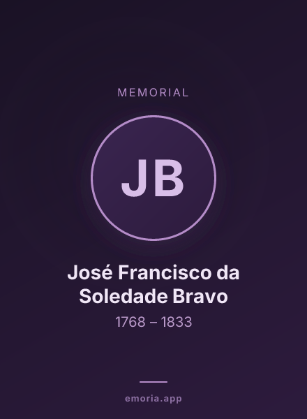 Memorial portrait of José Francisco da Soledade Bravo