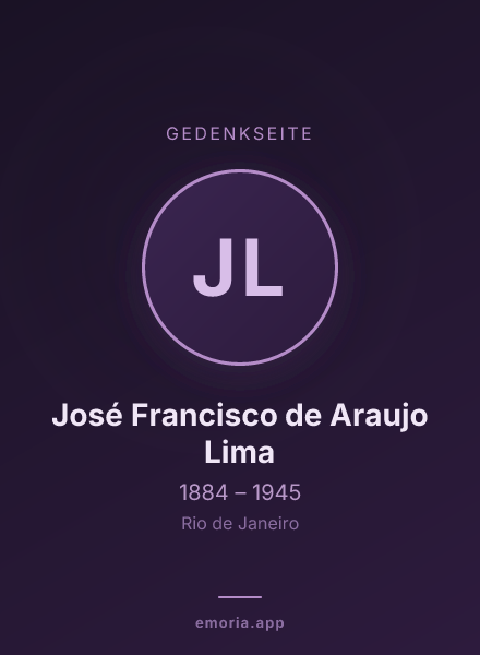 Gedenkportrait von José Francisco de Araujo Lima