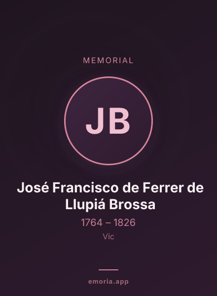 Memorial portrait of José Francisco de Ferrer de Llupiá Brossa
