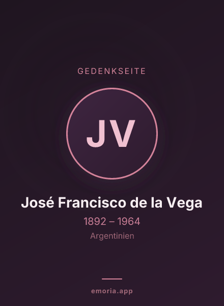 Gedenkportrait von José Francisco de la Vega