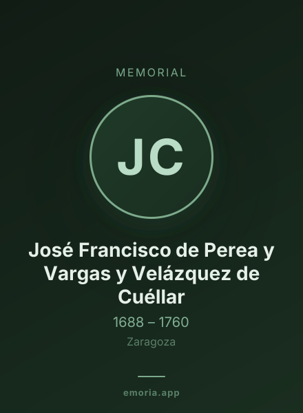 Memorial portrait of José Francisco de Perea y Vargas y Velázquez de Cuéllar