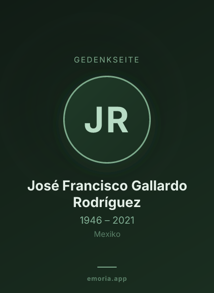 Gedenkportrait von José Francisco Gallardo Rodríguez