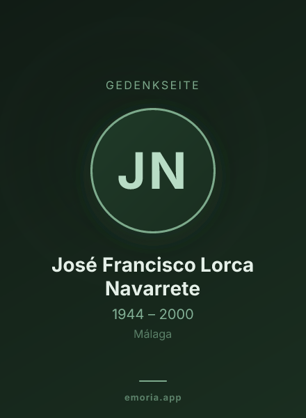 Gedenkportrait von José Francisco Lorca Navarrete