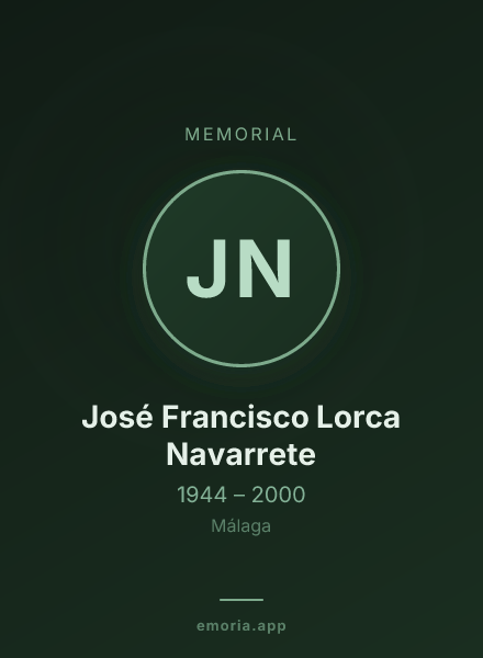 Memorial portrait of José Francisco Lorca Navarrete