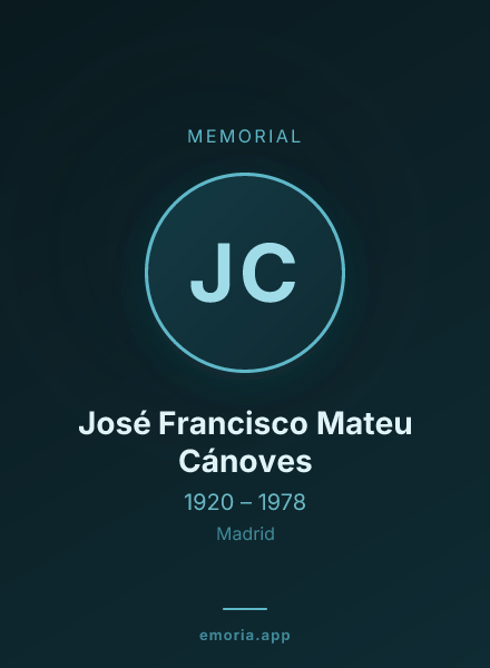 Memorial portrait of José Francisco Mateu Cánoves