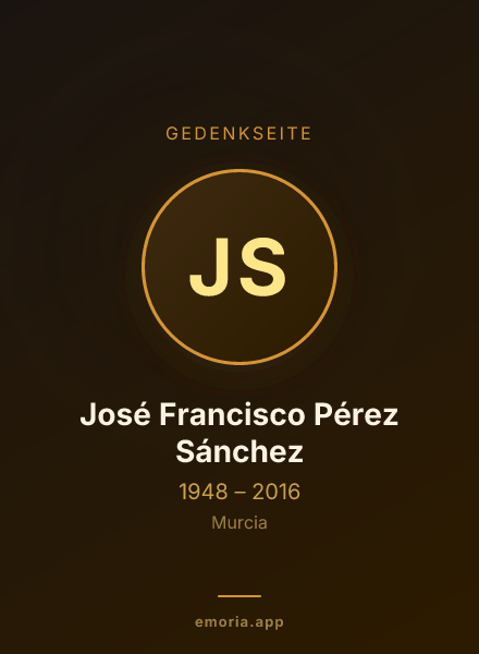 Gedenkportrait von José Francisco Pérez Sánchez