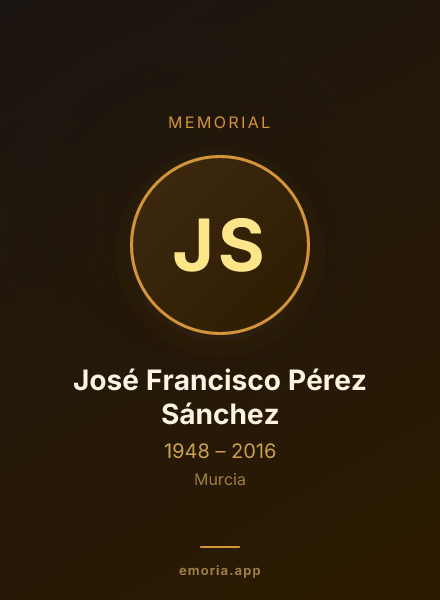 Memorial portrait of José Francisco Pérez Sánchez