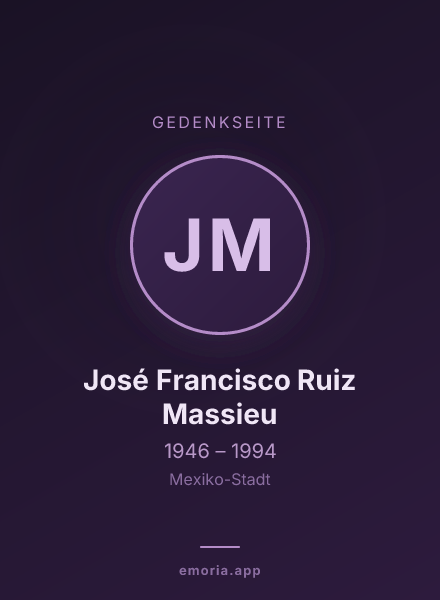 Gedenkportrait von José Francisco Ruiz Massieu