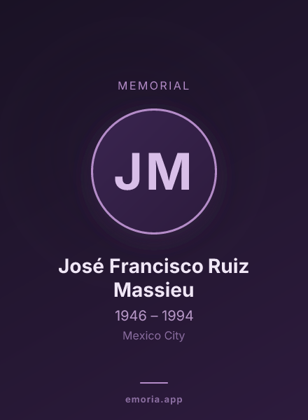 Memorial portrait of José Francisco Ruiz Massieu