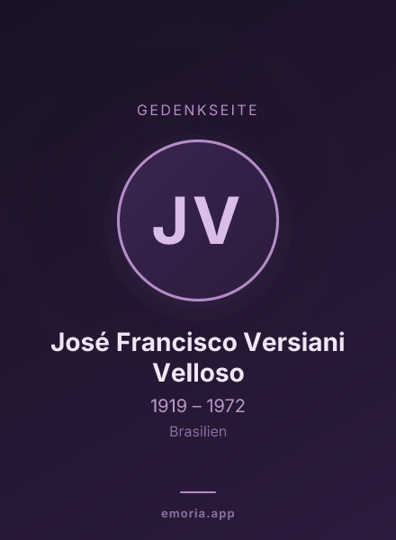 Gedenkportrait von José Francisco Versiani Velloso