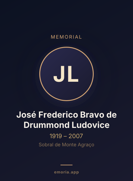 Memorial portrait of José Frederico Bravo de Drummond Ludovice