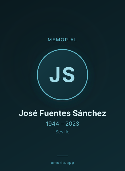 Memorial portrait of José Fuentes Sánchez