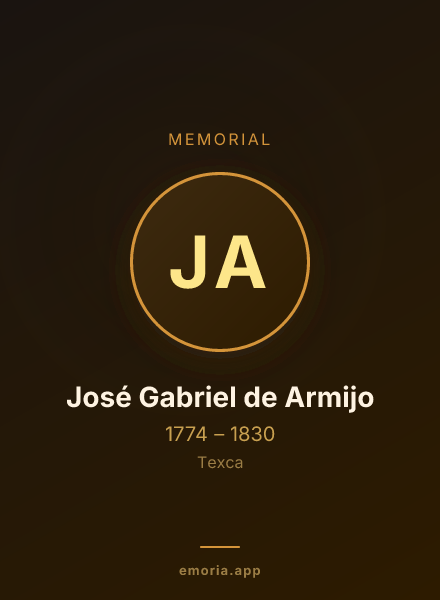Memorial portrait of José Gabriel de Armijo