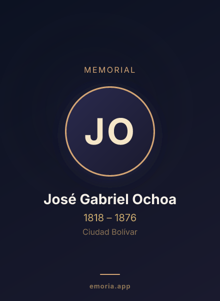 Memorial portrait of José Gabriel Ochoa