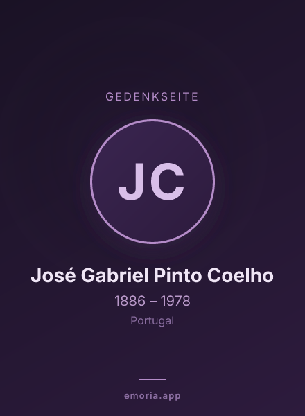 Gedenkportrait von José Gabriel Pinto Coelho