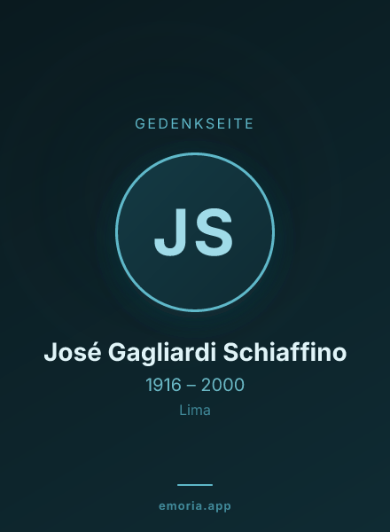 Gedenkportrait von José Gagliardi Schiaffino