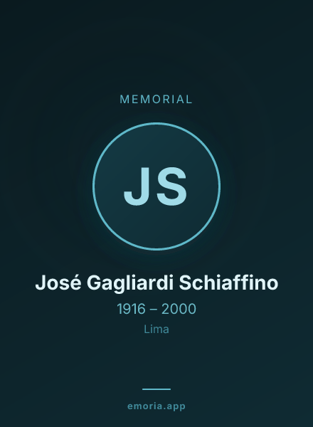 Memorial portrait of José Gagliardi Schiaffino