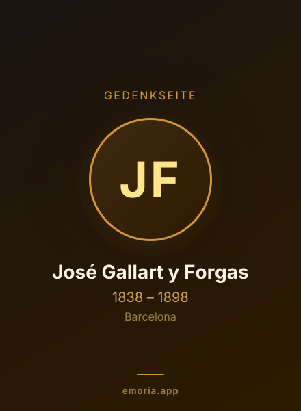 Gedenkportrait von José Gallart y Forgas