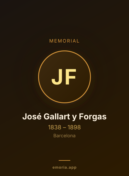 Memorial portrait of José Gallart y Forgas