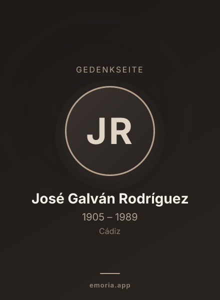 Gedenkportrait von José Galván Rodríguez