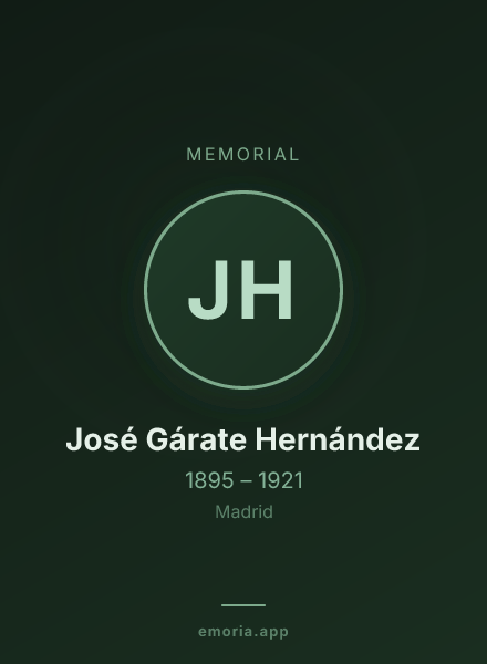 Memorial portrait of José Gárate Hernández