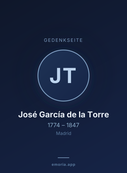 Gedenkportrait von José García de la Torre