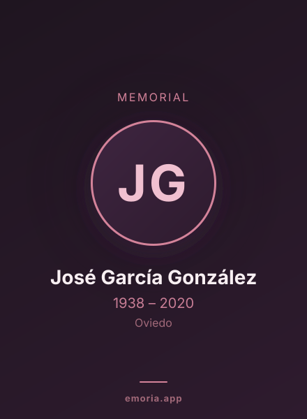 Memorial portrait of José García González