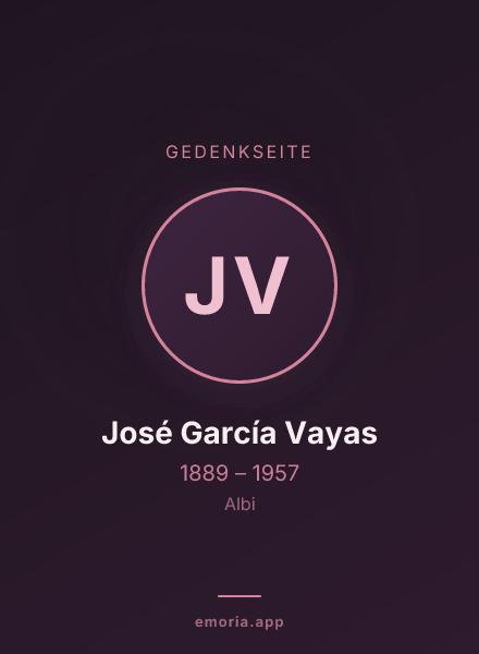 Gedenkportrait von José García Vayas