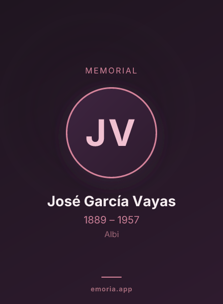 Memorial portrait of José García Vayas