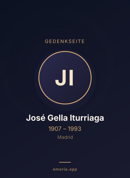 Gedenkportrait von José Gella Iturriaga
