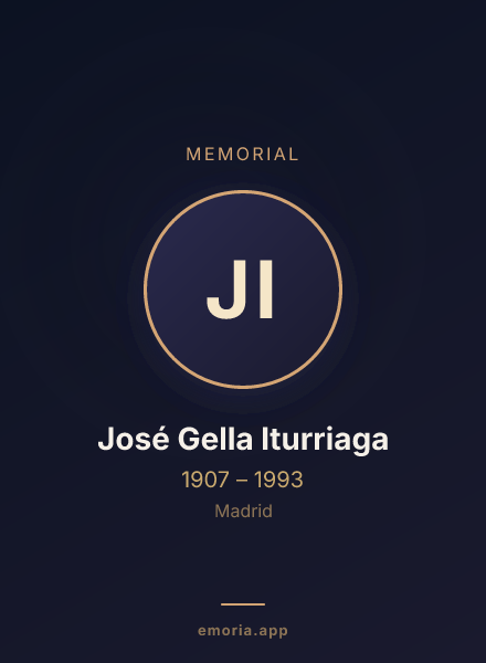 Memorial portrait of José Gella Iturriaga