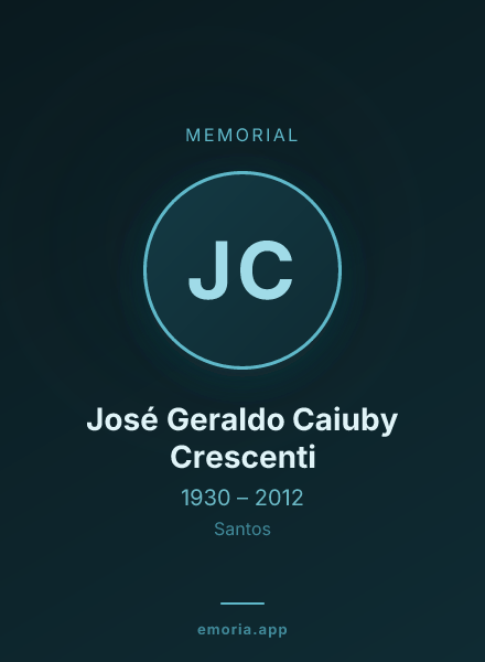 Memorial portrait of José Geraldo Caiuby Crescenti