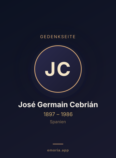 Gedenkportrait von José Germain Cebrián