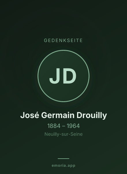 Gedenkportrait von José Germain Drouilly