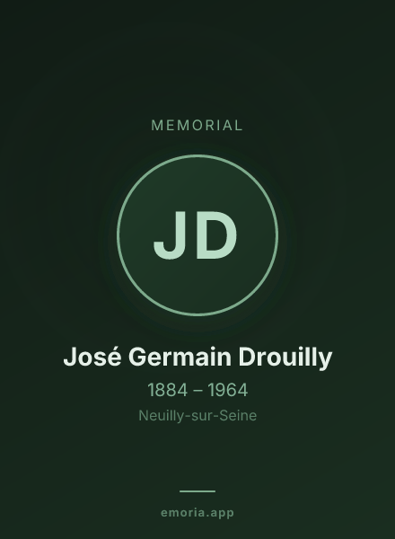 Memorial portrait of José Germain Drouilly