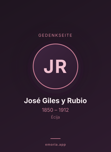 Gedenkportrait von José Giles y Rubio
