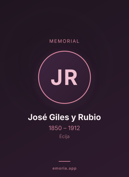 Memorial portrait of José Giles y Rubio