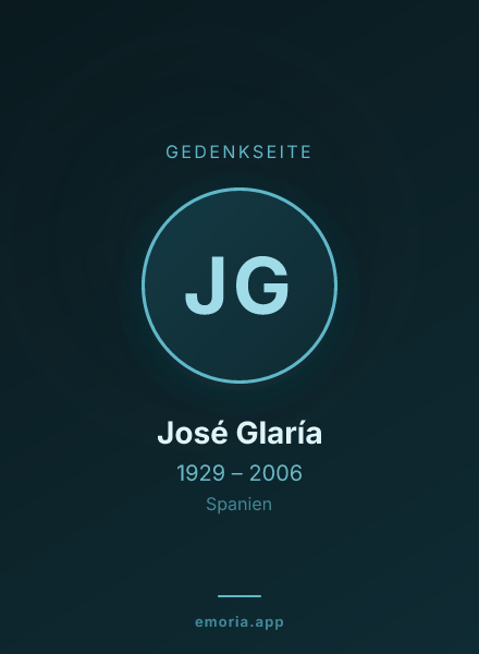 Gedenkportrait von José Glaría