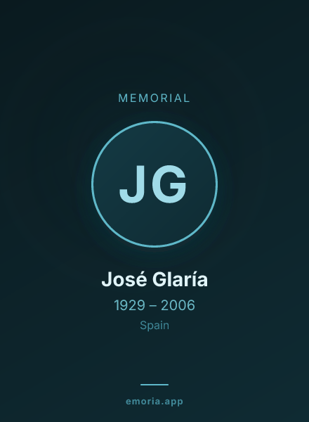 Memorial portrait of José Glaría