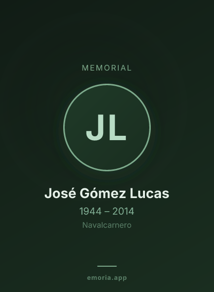 Memorial portrait of José Gómez Lucas