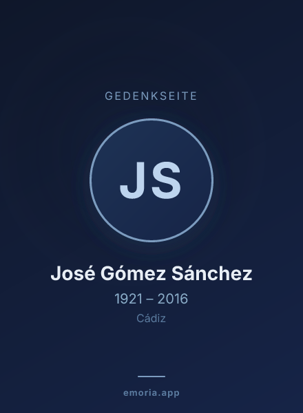 Gedenkportrait von José Gómez Sánchez
