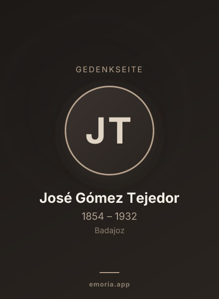 Gedenkportrait von José Gómez Tejedor